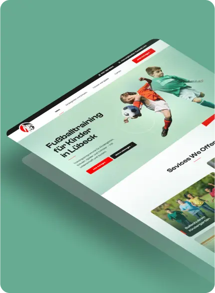 Lübeck Fußballtraining Lübeck, Web Designer created this