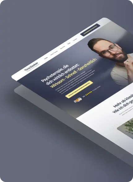 Image of Timo Decker's Website as a Pscyhotherapeut
